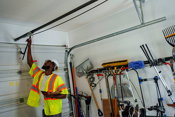 Professional Garage Door Panel Replacement technician working in Middletown, IN